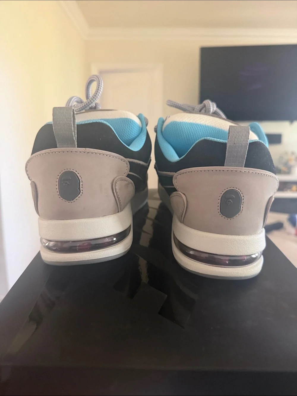BAPE Athletic Sneakers - Black White Blue